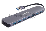 Концентратор с 7 портами USB 3.0 D-Link DUB-1370/B1A (1 порт с поддержкой режима быстрой зарядки)