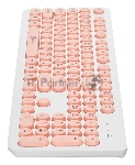 Клавиатура Oklick 400MR белый/розовый USB slim Multimedia [1070516]