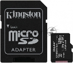 Флеш карта microSDHC 128GB microSDXC Kingston <SDCS2/128GB> Class10 UHS-I Canvas Select up to 100MB/s с адапт.