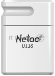 Флеш Диск Netac 4GB U116 NT03U116N-004G-20WH USB2.0 белый