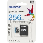 Карта памяти ADATA MICRO SDXC 256GB W/AD. AUSDX256GUICL10A1-RA1