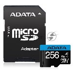 Флеш карта microSD 256GB ADATA microSDHC Class 10 UHS-I A1 100/25 MB/s (SD адаптер)