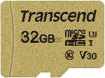 Флеш карта microSD 32GB Transcend microSDHC Class 10 UHS-1 U-3, V30, (SD адаптер), MLC